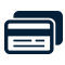 Icon illustration of two credit cards