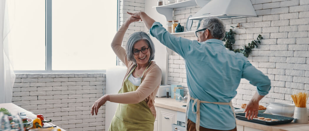 Mature couple dancing